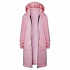 women warm zipper open hoodies sweatshirt long coat jacket tops outwear pink miniinthebox