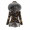 women windproof parka coat jacket hooded,  ladies windbreaker winter long sleeve thickened down cotton faux fur lined warm zipped coats (gray,  l) miniinthebox