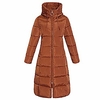 women winter warm down coat hooded long cotton padded quilted down coat casual thicker overcoat outerwear brown bust 40.1(asie xl) miniinthebox