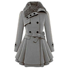 womens fashion long sleeve coats winter warm fur collar outwear grey xs miniinthebox