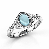 womens fashion natural gemstone ring moonstone 925 sterling silver ring female engagement ring jewelry