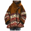 womens jacket coat autumn winter warm casual retro printed color long sleeve claw button pockets coat miniinthebox