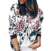 womens jackets lightweight zip up casual inspired bomber jacket leopard coat stand collar short outwear tops - - s miniinthebox