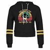 womens my hero academia crop hoodie fashion anime print long sleeve casual sweatshirt tops short hoodie stripe sleeve print sweater(s casual black)