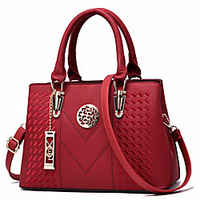 womens purses and handbag vintage shoulder bag lichi pattern large tote bag top handle satchel with long metal string decoration miniinthebox