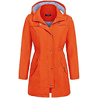 womens rain coat lightweight hooded long raincoat outdoor breathable rain jackets waterproof trench jackets orange miniinthebox