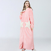 Womens Stars Printed Fleece Robe,  Cute Flannel Long Plush Hooded Bath Robe miniinthebox