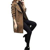 womens winter coats,  womens autumn winter jacket casual outwear cardigan slim coat overcoat,  ladies outwear (coffee-xxl) miniinthebox
