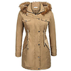 womens winter parka hooded coat fleece lined parkas with two pockets (khaki,  xxl) miniinthebox