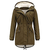 womens winter warm thicken sherpa lined hoody pocket parka jacket overcoat(green-xs) miniinthebox