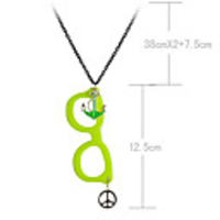 Wood Glasses Pendant Necklace