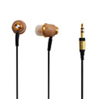 Wood In-Ear Stereo Music Earphone with Microphone