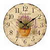 Wood Wall Clock- Beach Tide Clock 34cm Round Hanging Clock Rustic Tuscan Style Clock Silent Non Ticking Wall Decor for Home Office School miniinthebox