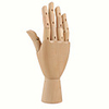 Wooden 15-Joint Moveable Manikin Children Hand Model (8")
