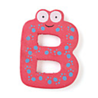 Wooden Alphabet Fridge Magnets Sticker Educational Toy, B Shaped