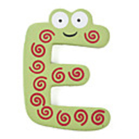 Wooden Alphabet Fridge Magnets Sticker Educational Toy, E Shaped
