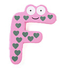 Wooden Alphabet Fridge Magnets Sticker Educational Toy, F Shaped