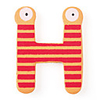 Wooden Alphabet Fridge Magnets Sticker Educational Toy, H Shaped