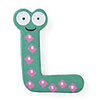 Wooden Alphabet Fridge Magnets Sticker Educational Toy, L Shaped