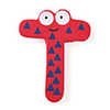 Wooden Alphabet Fridge Magnets Sticker Educational Toy, T Shaped