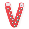Wooden Alphabet Fridge Magnets Sticker Educational Toy, V Shaped