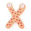 Wooden Alphabet Fridge Magnets Sticker Educational Toy, X Shaped
