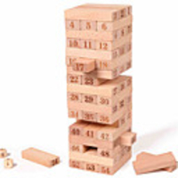 Wooden Blocks Stacking Tumbling Tower Jenga Wooden Large Size Balance Kid