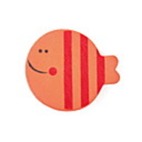 Wooden Cartoon Fridge Magnet,  Orange Tropical Fish