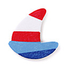 Wooden Cartoon Fridge Magnet,  Sailing Boat