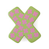 Wooden Cartoon Math Symbol Educational Fridge Magnet Sticker, × Shaped