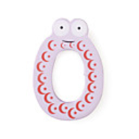 Wooden Cartoon Number Educational Fridge Magnet Sticker, 0 Shaped
