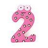 Wooden Cartoon Number Educational Fridge Magnet Sticker, 2 Shaped