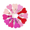 Wooden Cartoon Small Heart clip/Paper Clip, 12pcs