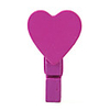 Wooden Cartoon Small Heart clip/Paper Clip, Deep Pink