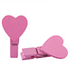Wooden Cartoon Small Heart clip/Paper Clip, Light Pink, Pair