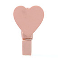 Wooden Cartoon Small Heart clip/Paper Clip, Nude