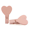 Wooden Cartoon Small Heart clip/Paper Clip, Nude, Pair
