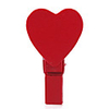 Wooden Cartoon Small Heart clip/Paper Clip, Red