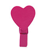Wooden Cartoon Small Heart clip/Paper Clip, Rose Pink