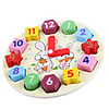 Wooden Clock Toy Toys Round Education Wooden Children