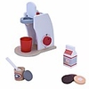 wooden coffee maker toy set,  simulation coffee maker with a dial to indicate kitchen pretend play toys for kids (multicolor)
