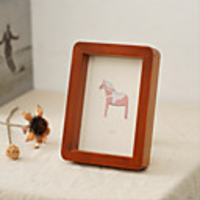 Wooden Personality Iron Photo Frame Table Wooden Photo Frame Simple Modern Ornaments