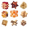Wooden Puzzle IQ Brain Teaser Kong Ming Lock Luban Lock Burr Puzzle compatible Wood Legoing IQ Test Unisex Toy Gift / Kid