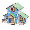 Wooden Puzzle Logic Puzzle Toy Architecture House Hand-made Parent-Child Interaction Wooden 1 pcs Kid