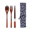 Wooden Spoon Fork Chopsticks Set Dinnerware Set Portable Outdoor Cutlery Set miniinthebox