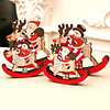 Wooden Three-Dimensional Christmas Decorations Window Display Rocking Horse Christmas Indoor Santa Claus Small Gifts 1412/109