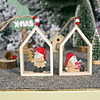 Wooden Three-dimensional Painted Santa Claus Ornaments Creative Christmas Tree Decoration Pendant