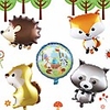 woodland creatures balloons - fox, hedgehog, squirrel, raccoon, woodland party supplies, woodland birthday decorations, woodland baby shower decorations