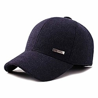 wool baseball hat, tweed baseball cap, winter wool baseball cap caps of mens winter fitted hats with ear flaps visor fitted outdoor warm hat navy miniinthebox