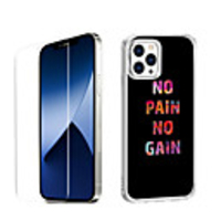 Word / Phrase Case For Apple iPhone 12 iPhone 11 iPhone 12 Pro Max Unique Design Protective Case with Screen Protector Shockproof Back Cover TPU